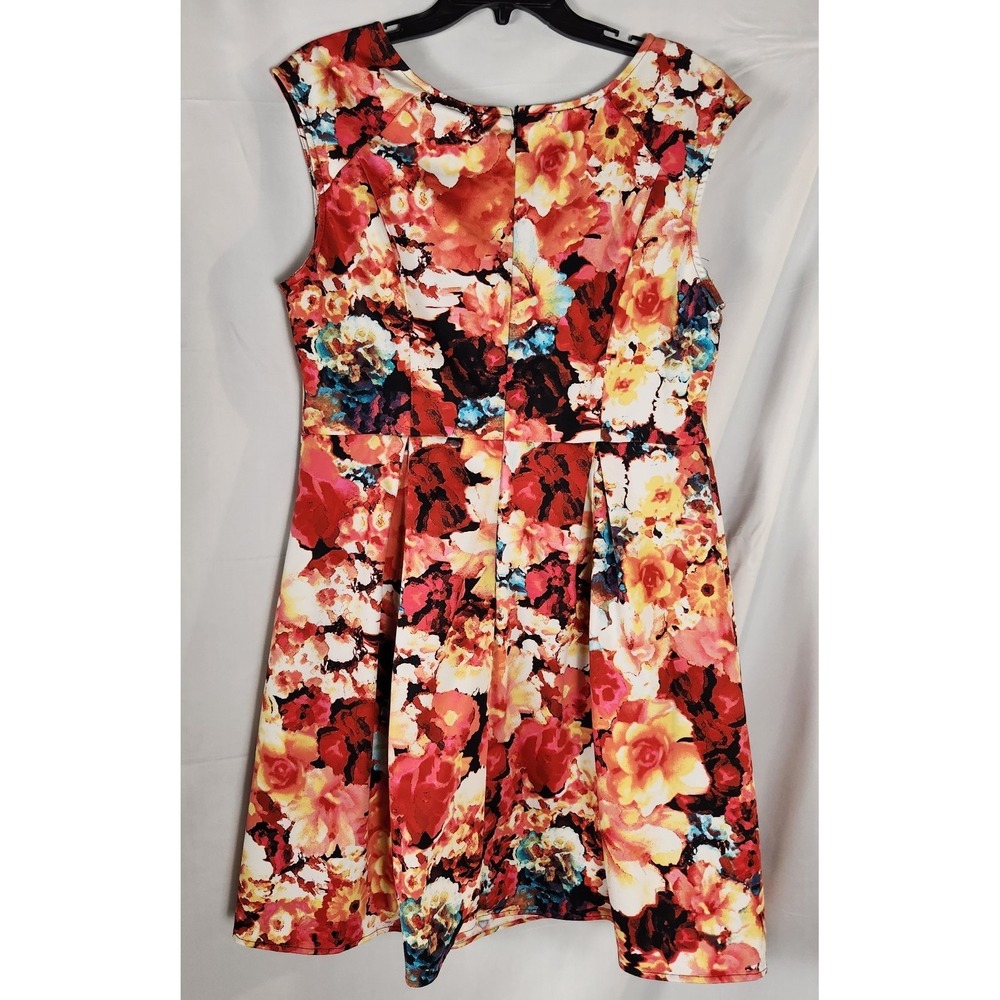 Liz Claiborne Painterly Floral Classic Heritage Summer Sundress Size 16 - Picture 4 of 12